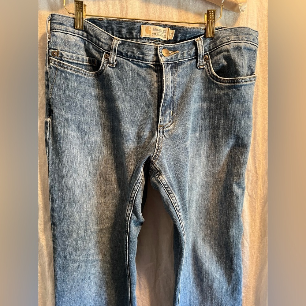 Carhartt Women's Blaine jeans. Original fit. Size 12 short. Rugged flex fit. - Picture 2 of 7